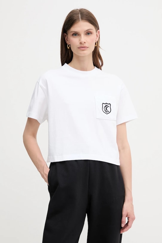 

Хлопковая футболка Calvin Klein Jeans, белый