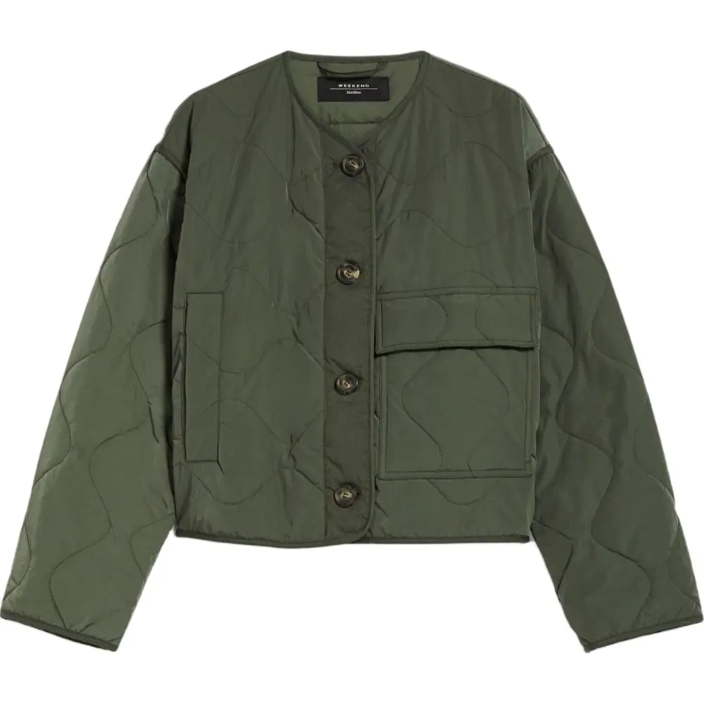 

WEEKEND MaxMara Куртка стеганая женская зеленая с водоотталкивающей тканью, Green