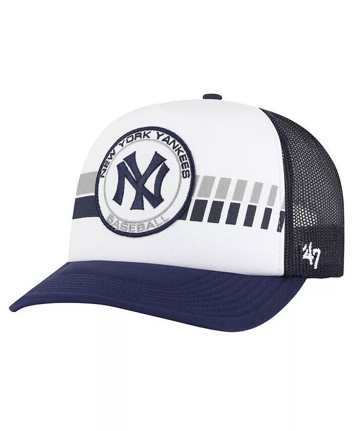 

Мужская регулируемая кепка белого/темно-синего цвета New York Yankees Cooperstown Collection Pack Express Trucker '47 Brand, синий