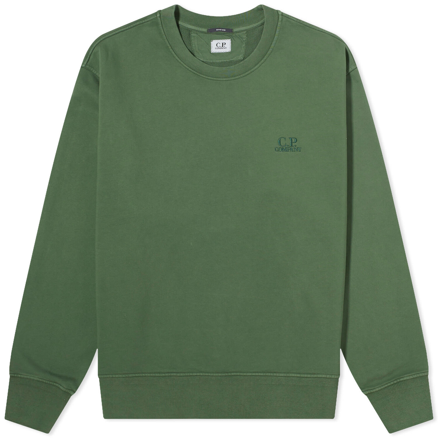 

Толстовка C.P. Company Cotton Diagonal Fleece Logo Sweatshirt, цвет Duck Green