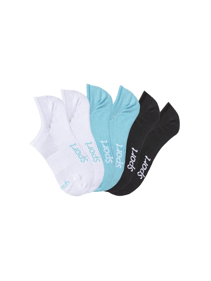 

Носки Bench Sneakersocken, цвет 2x türkis, 2x weiß, 2x schwarz