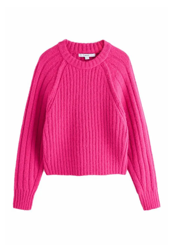 Свитер свободного кроя с круглым вырезом Next, Bright Pink