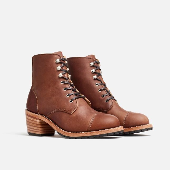 Red Wing Heritage Eileen 3399 женские ботинки коричневые кожаные с мыском и квадратным каблуком Red Wing Shoes