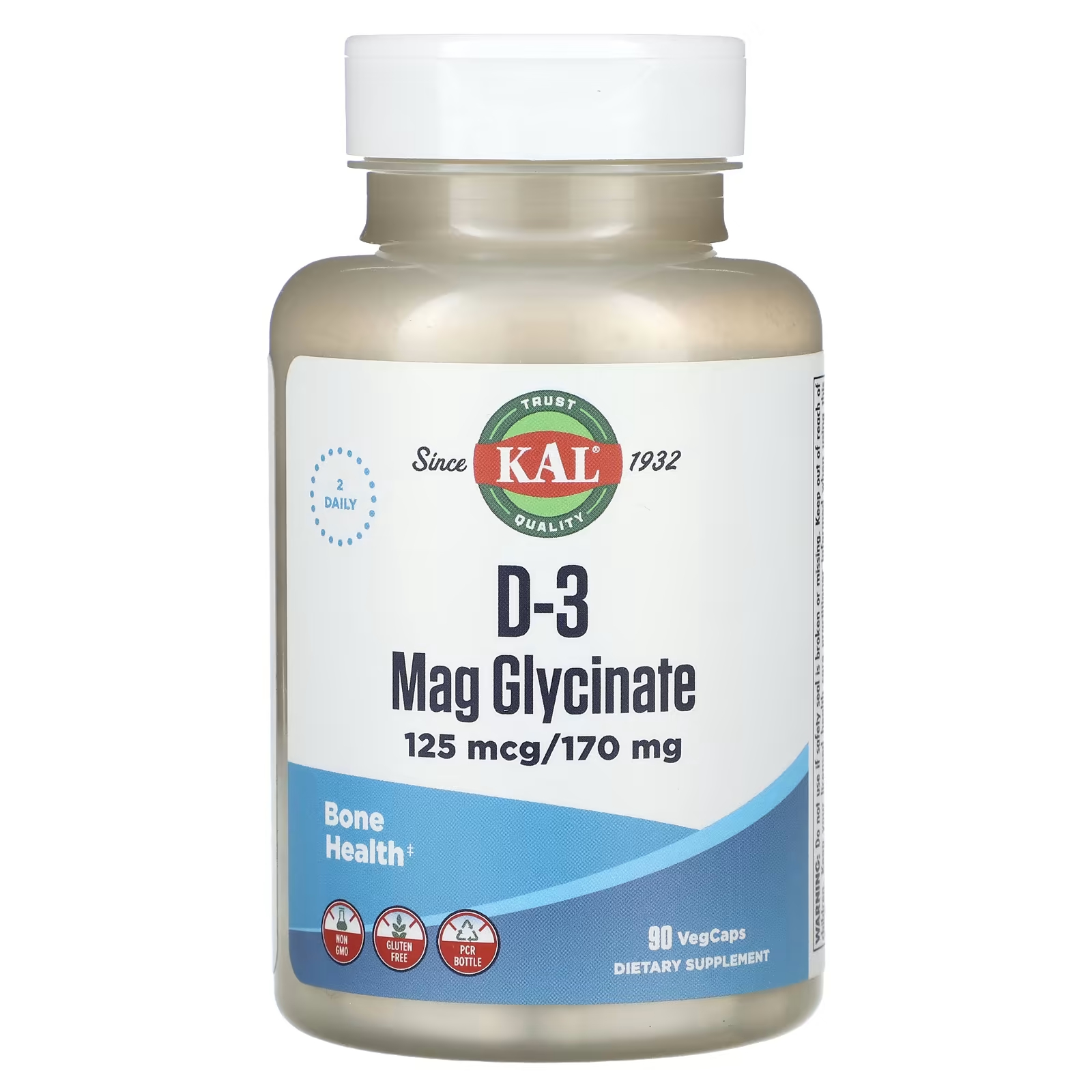 

Добавка Kal D-3 Mag Glycinate, 90 растительных капсул