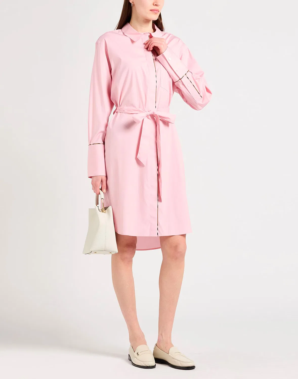 Платье-рубашка BURBERRY, женское, розовый — фото 2