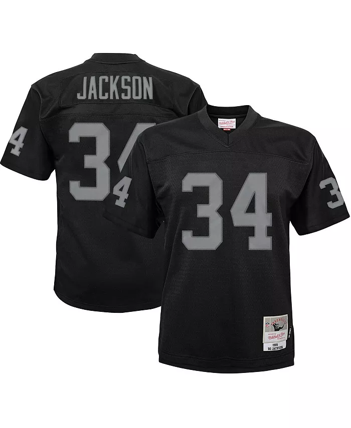 Детская футболка Bo Jackson Las Vegas Raiders 1988 Retired Legacy, черная (для мальчиков и девочек) Mitchell & Ness — фото 4