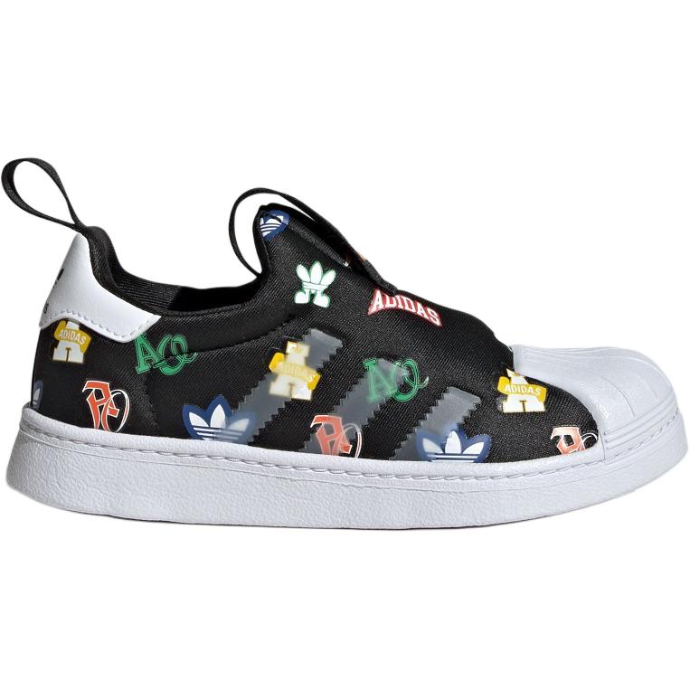 Adidas Originals Кроссовки низкие детские lifestyle Superstar 360 Black/White для детей 3-7 лет — фото 3