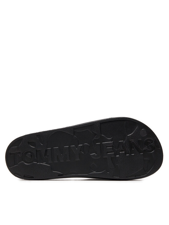 Мюли Tjw Printed Pu Pool Slide EN0EN02693 Tommy Jeans, черный — фото 4