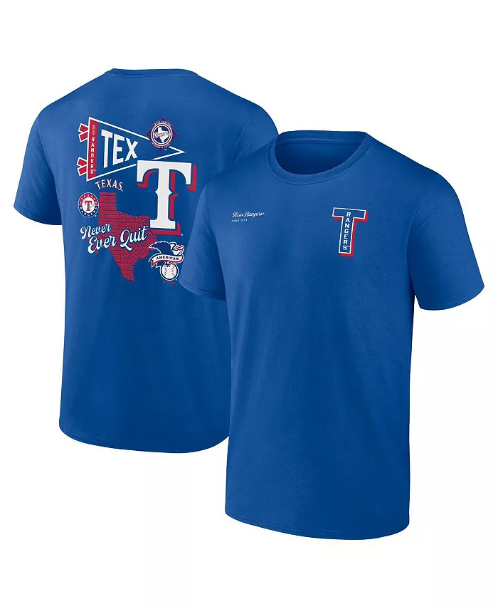 

Мужская футболка Royal Texas Rangers Split Zone Fanatics