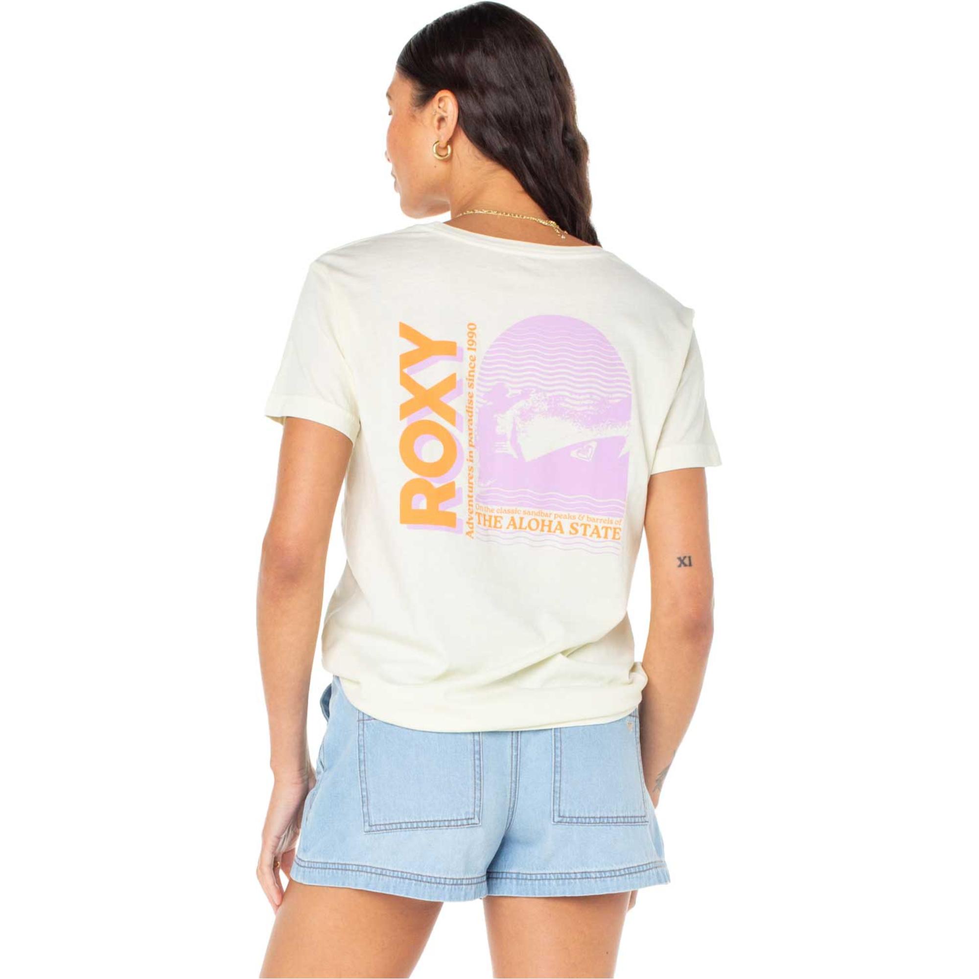 

Женская футболка с графическим принтом "Штат Алоха" ROXY, Egret, Белый, Женская футболка с графическим принтом "Штат Алоха" ROXY, Egret