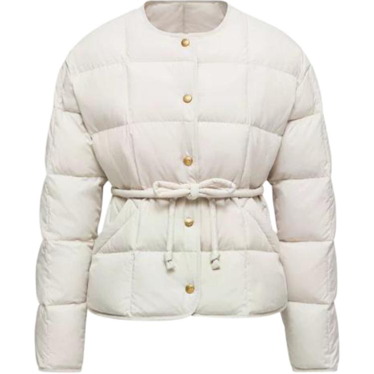 

Карманье курка на пуговицах с поясом Moncler, белый