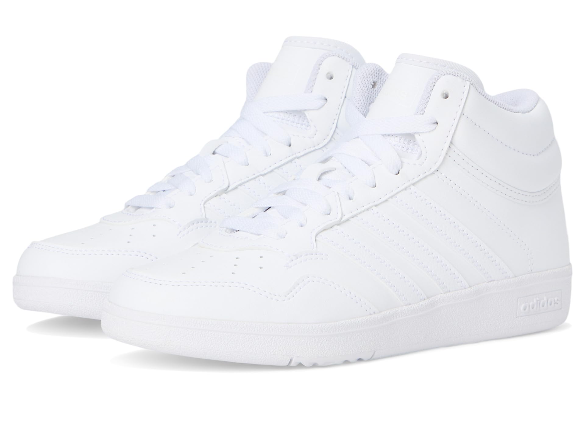 

Кроссовки Adidas Kids Hoops 4.0 Mid Top Basketball Shoes, White/White/Black