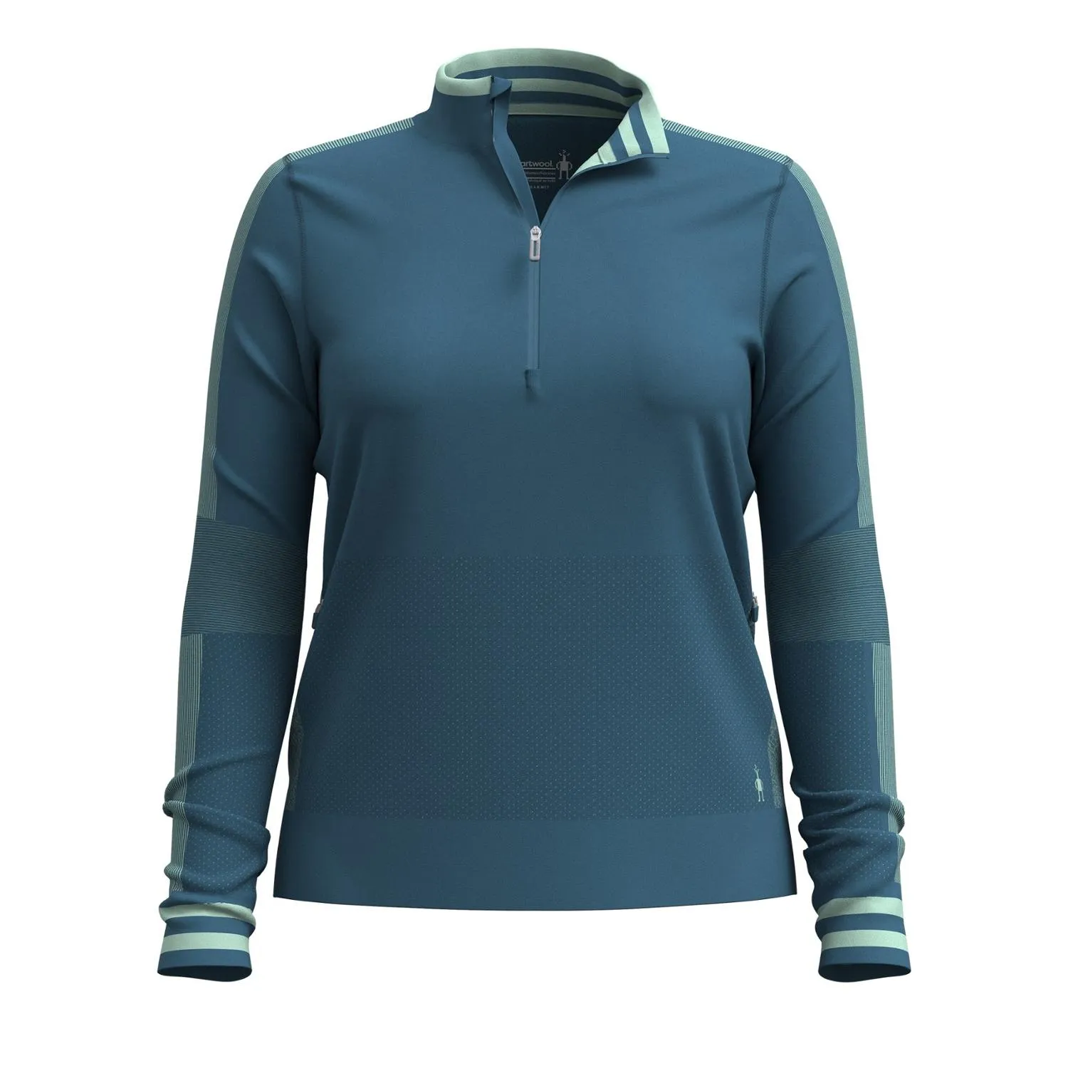 

Топ Intraknit Merino Tech с полузамком женский Smartwool, Twilight Blue