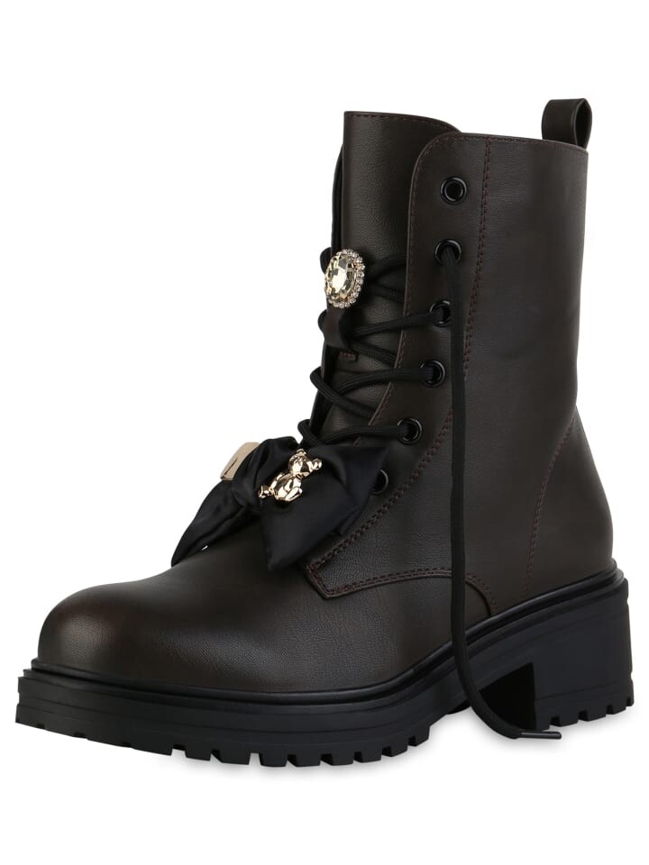 Ботильоны VAN HILL Schnürstiefeletten Ashley, коричневый
