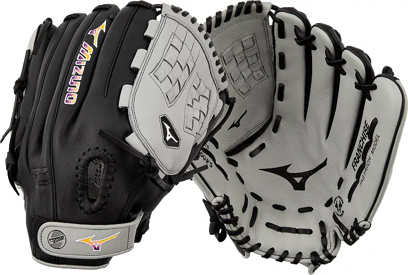 

Перчатки Fastpitch Mizuno 12,5 дюймов из франчайзинговой серии, серый/черный