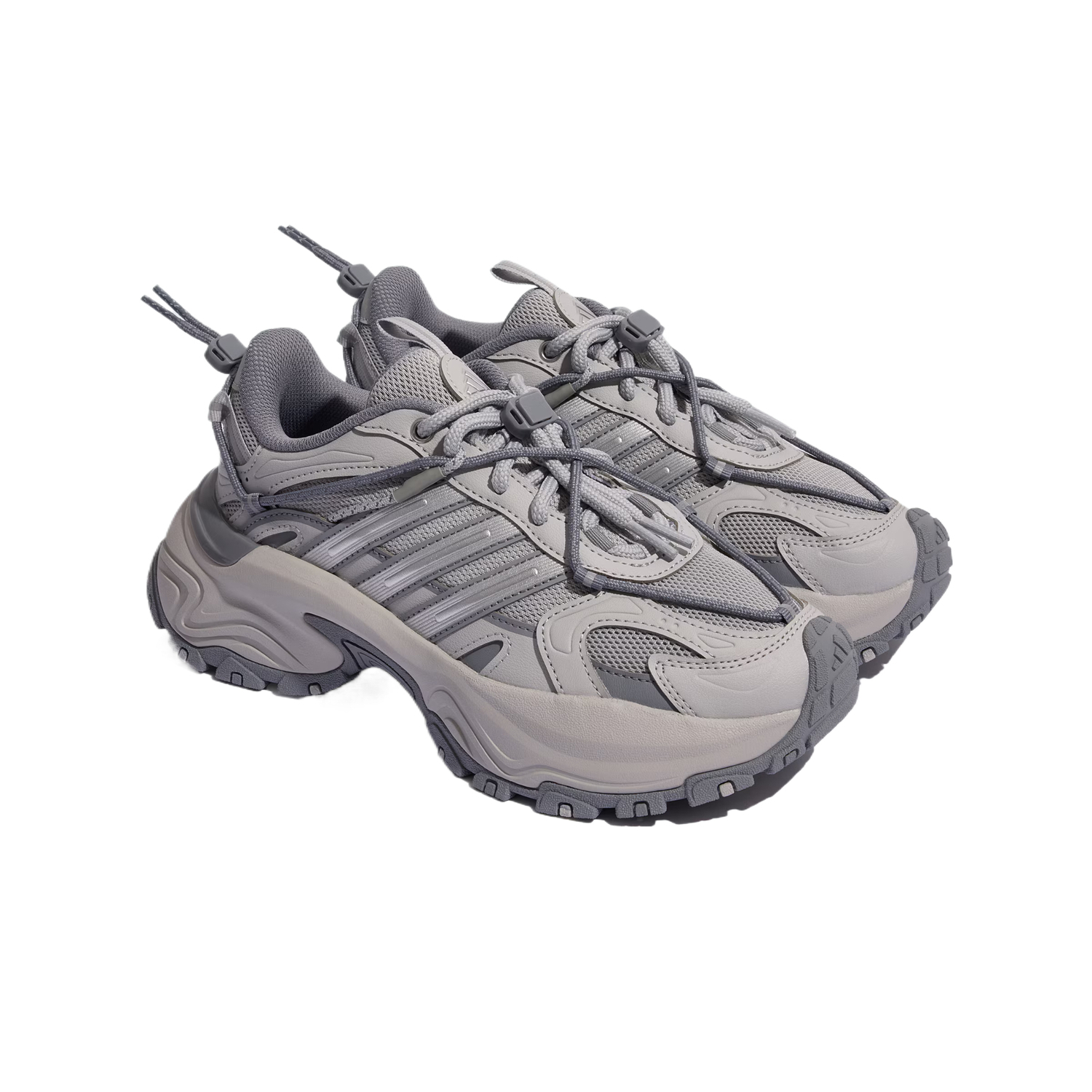 Adidas SHADOW FEVER нескользящие массивные кроссовки унисекс серые, цвет Gray — фото 4