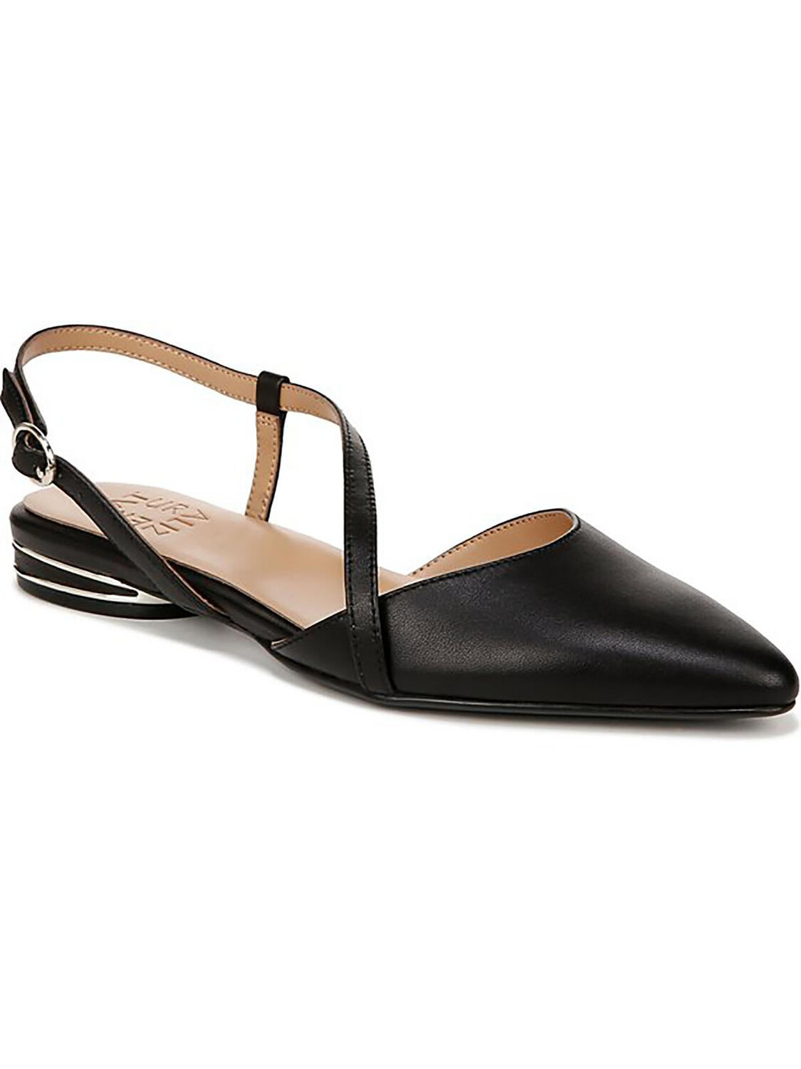 

Гавайские женские кожаные босоножки с острым носком Naturalizer, цвет Black Leather