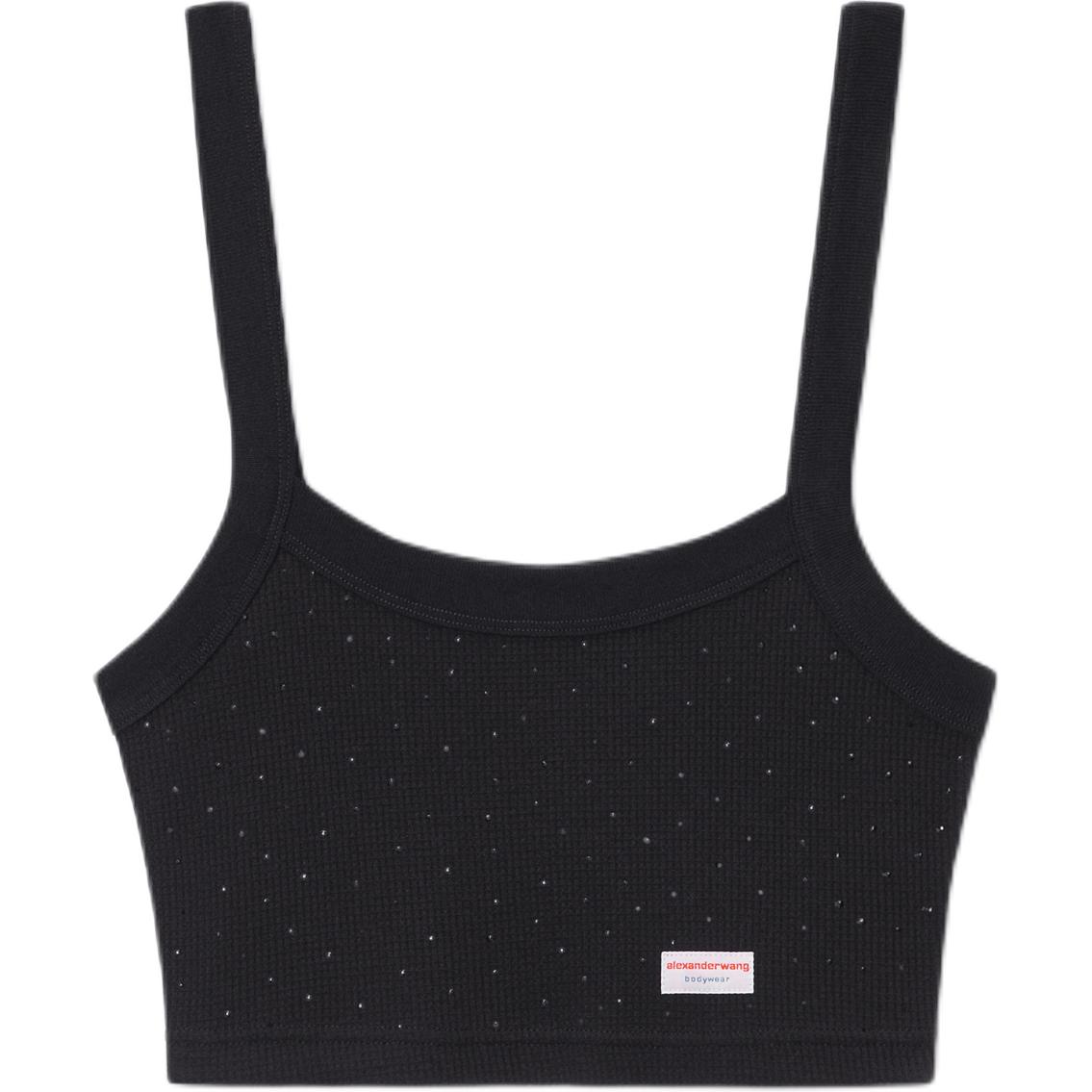 Топ Cami с кристаллами Hotfix Alexander Wang, черный