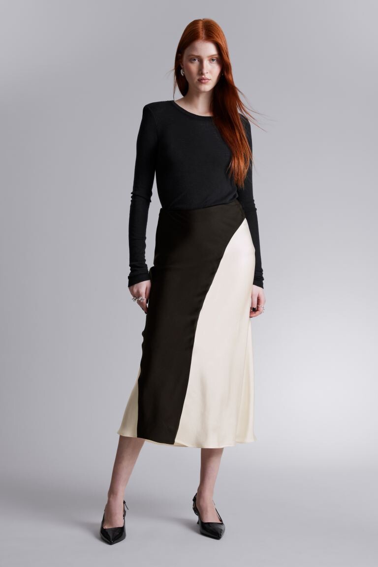 

Юбка-Миди из атласа и другие истории H&M, черный