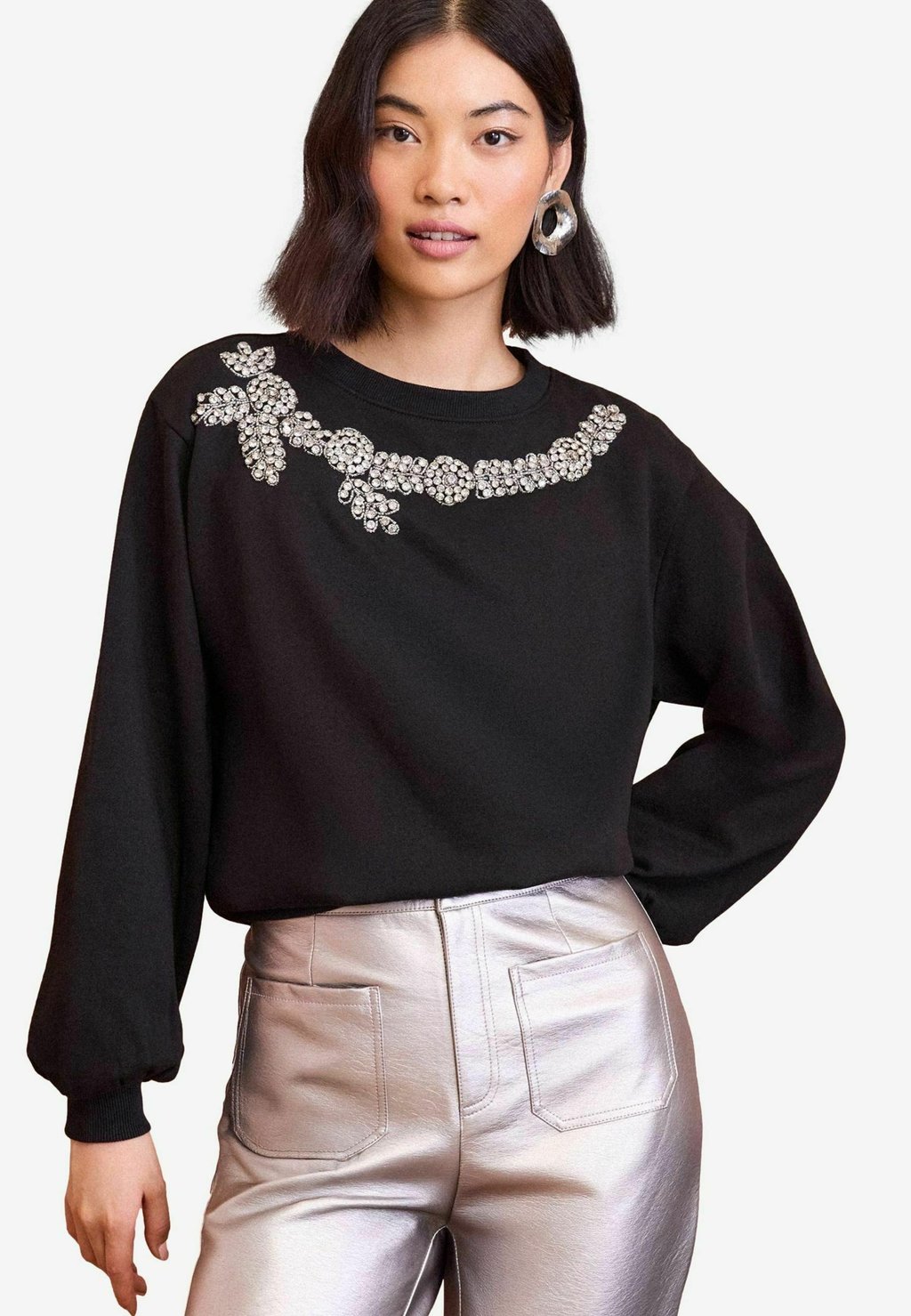 

Толстовка PETITE FIT Love & Roses, черный