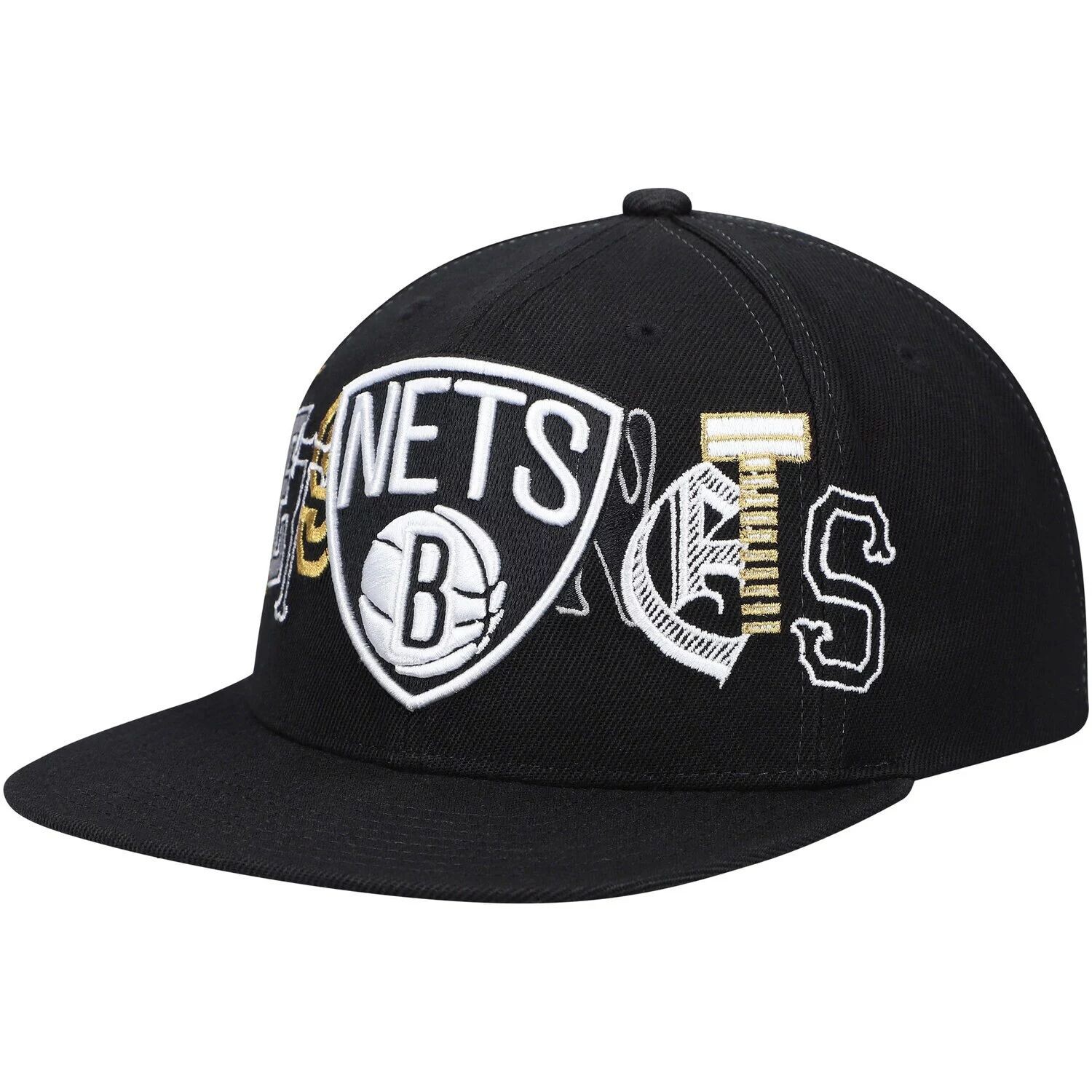 

Мужская черная кепка Snapback Mitchell & Ness Brooklyn Nets Hype Type