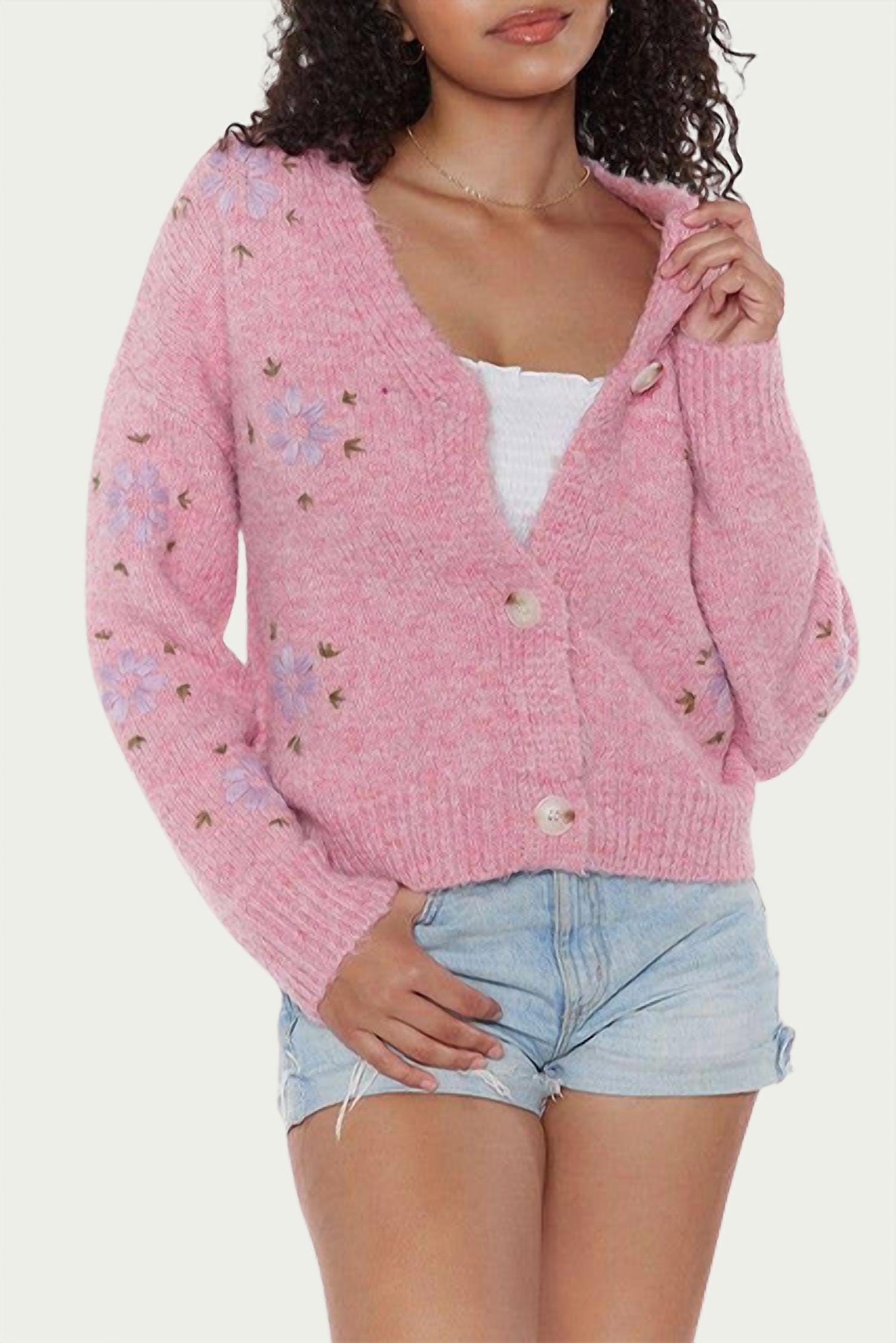 

Кардиган Surat Floral в розовом цвете RAGA