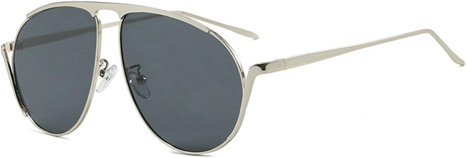 

Солнцезащитные очки Willochra в стиле «пилот», увеличенные, унисекс. Классическая модель с двойной перемычкой, металлическая, овальная, черная. Защита UV400, категория C1