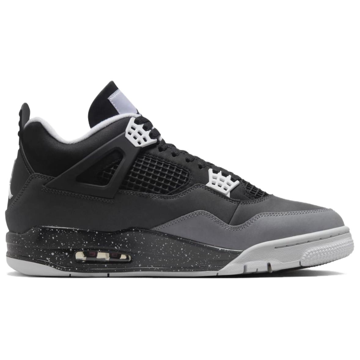 Air 4 "Fear" Jordan, черный/белый-серый-Pure Platinum — фото 3