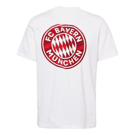 

Футболка fcb str tee alphabet printing soccer/football sports short sleeve white Adidas, белый