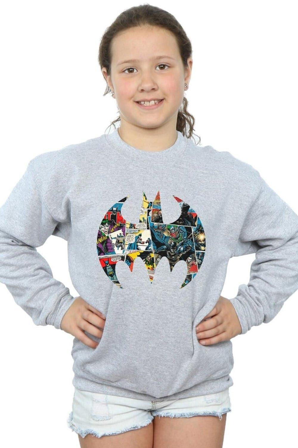

Толстовка с логотипом комиксов «Бэтмен» DC Comics, серый