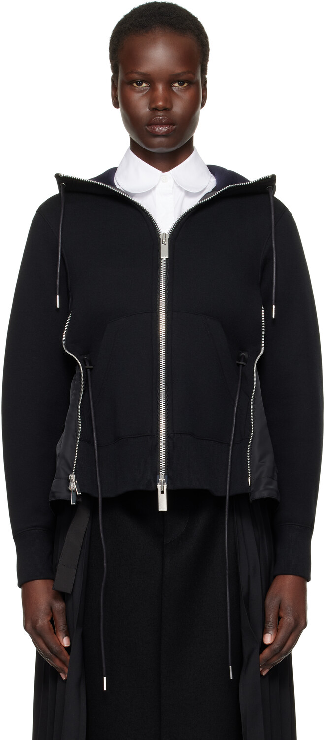 

Толстовка Sponge Sweat x Nylon Twill sacai, черный