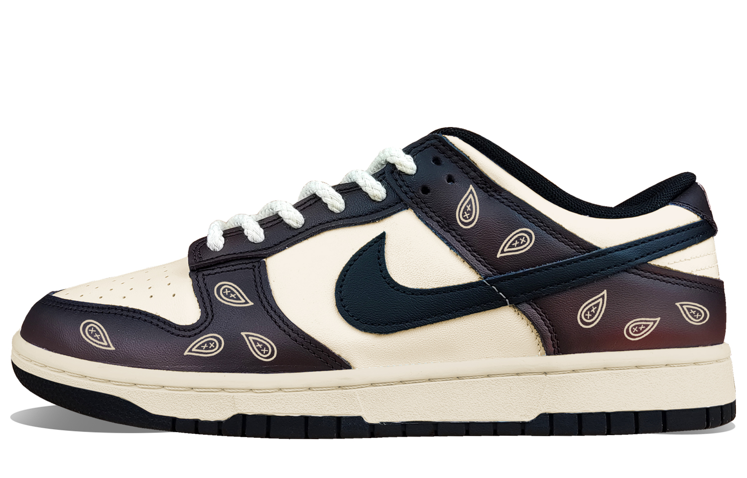 

Кроссовки Nike Dunk Skateboarding Shoes Women's Low-top Black/brown/burgundy, цвет Coffee