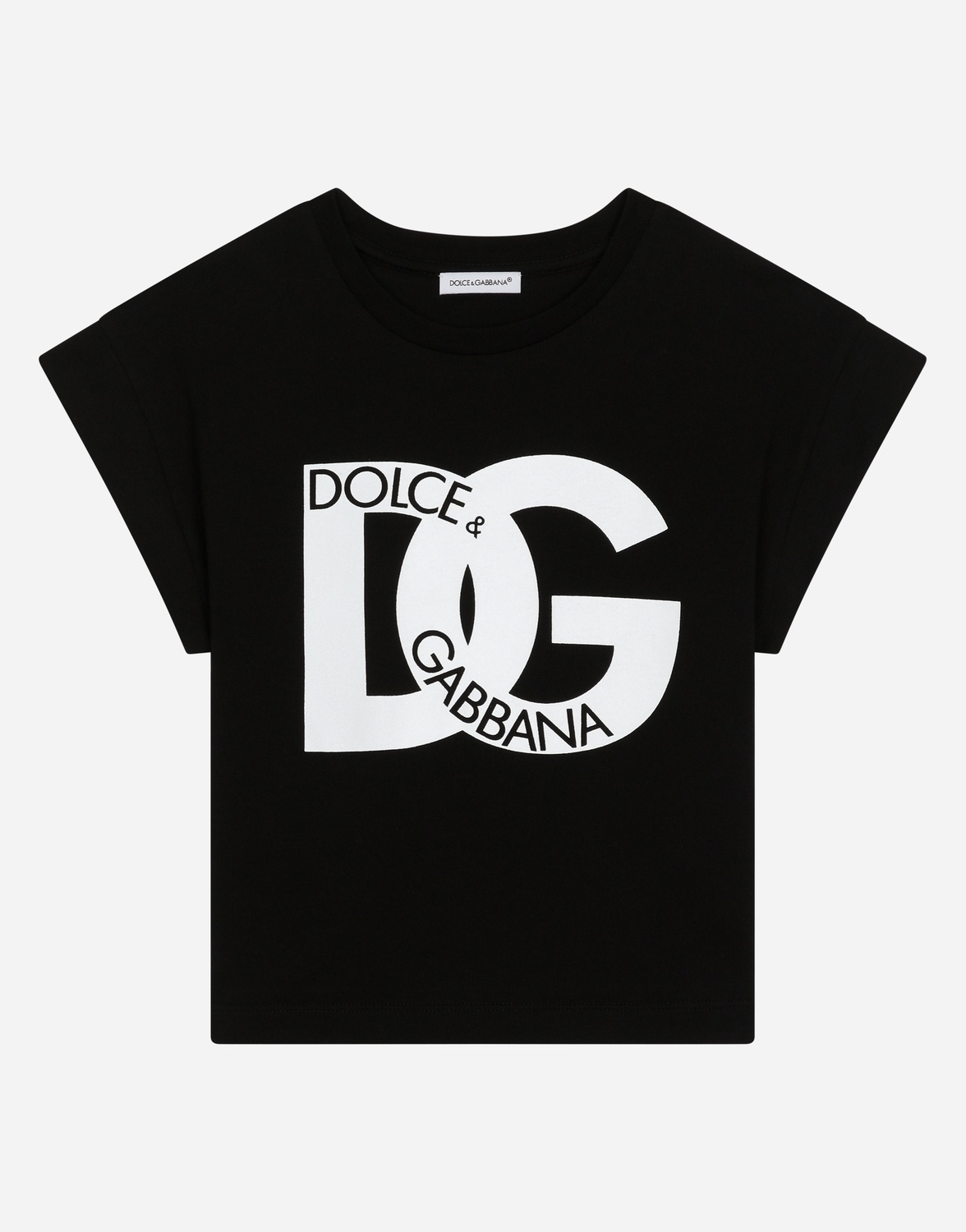 

Футболка из джерси с макси-логотипом DG Dolce&Gabbana, черный