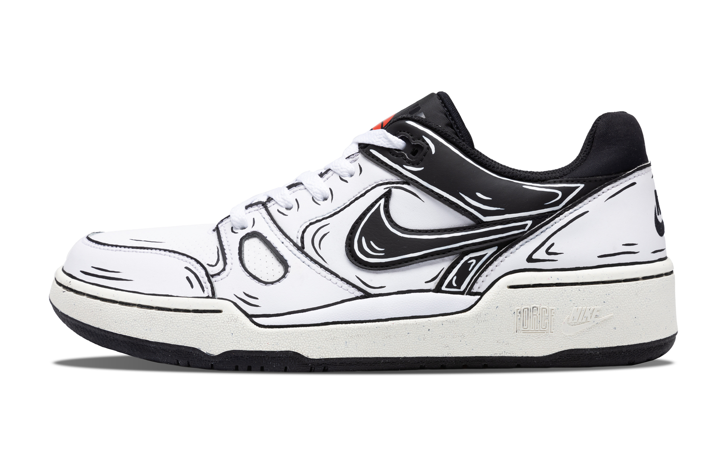 

Nike Full Force Cushioning, износостойкие низкие кроссовки для скейтбординга мужские черно-белые