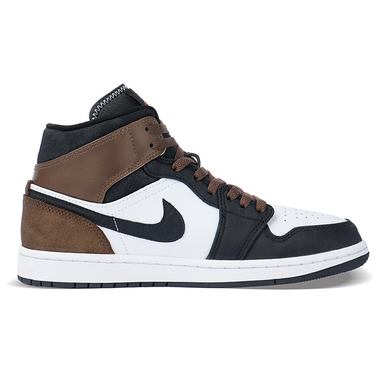 Кроссовки Air Jordan 1 Vintage Basketball Shoes Men Mid-top Black/Brown, черный/белый/коричневый — фото 3