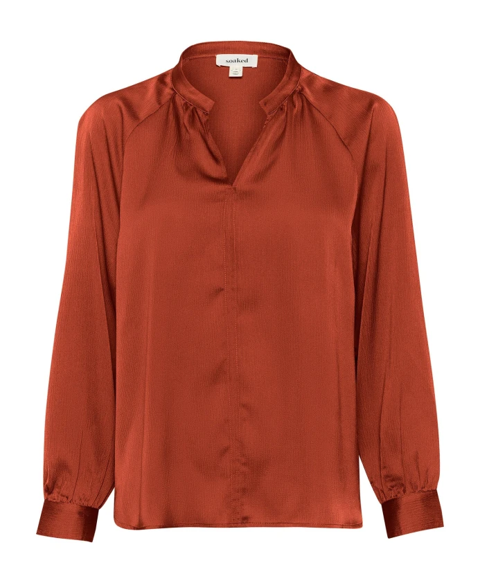 

Блузка рыжевато-коричневого цвета с V-образным вырезом Soaked In Luxury, коричневый