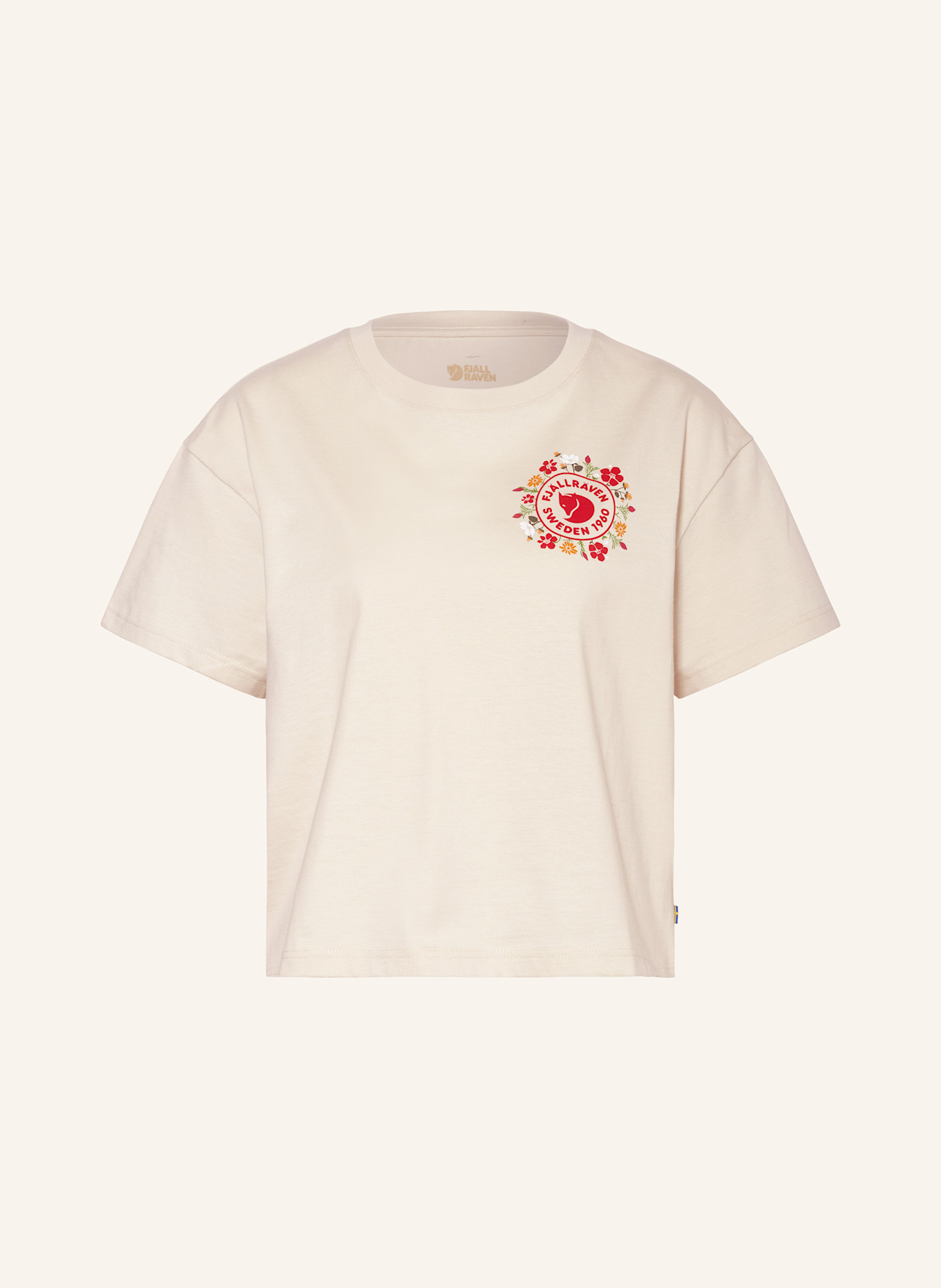 

Футболка fjällblomster Fjällräven, бежевый