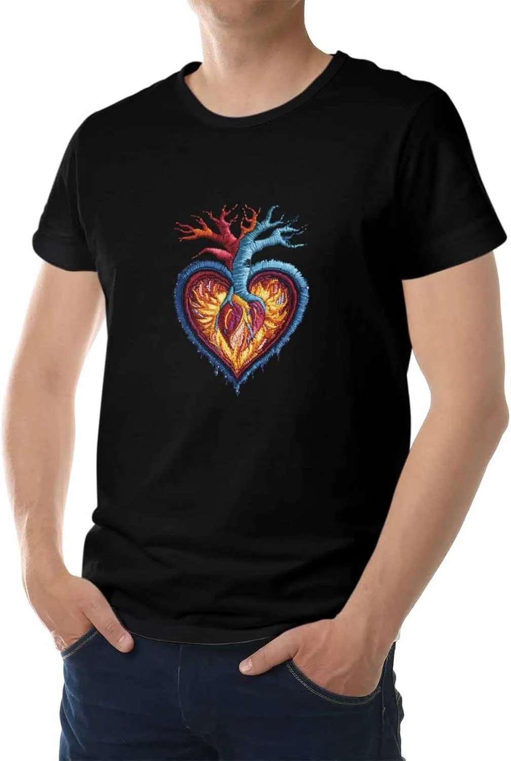 

Футболка мужская Realism Heart, хлопок, короткий рукав CosyBright