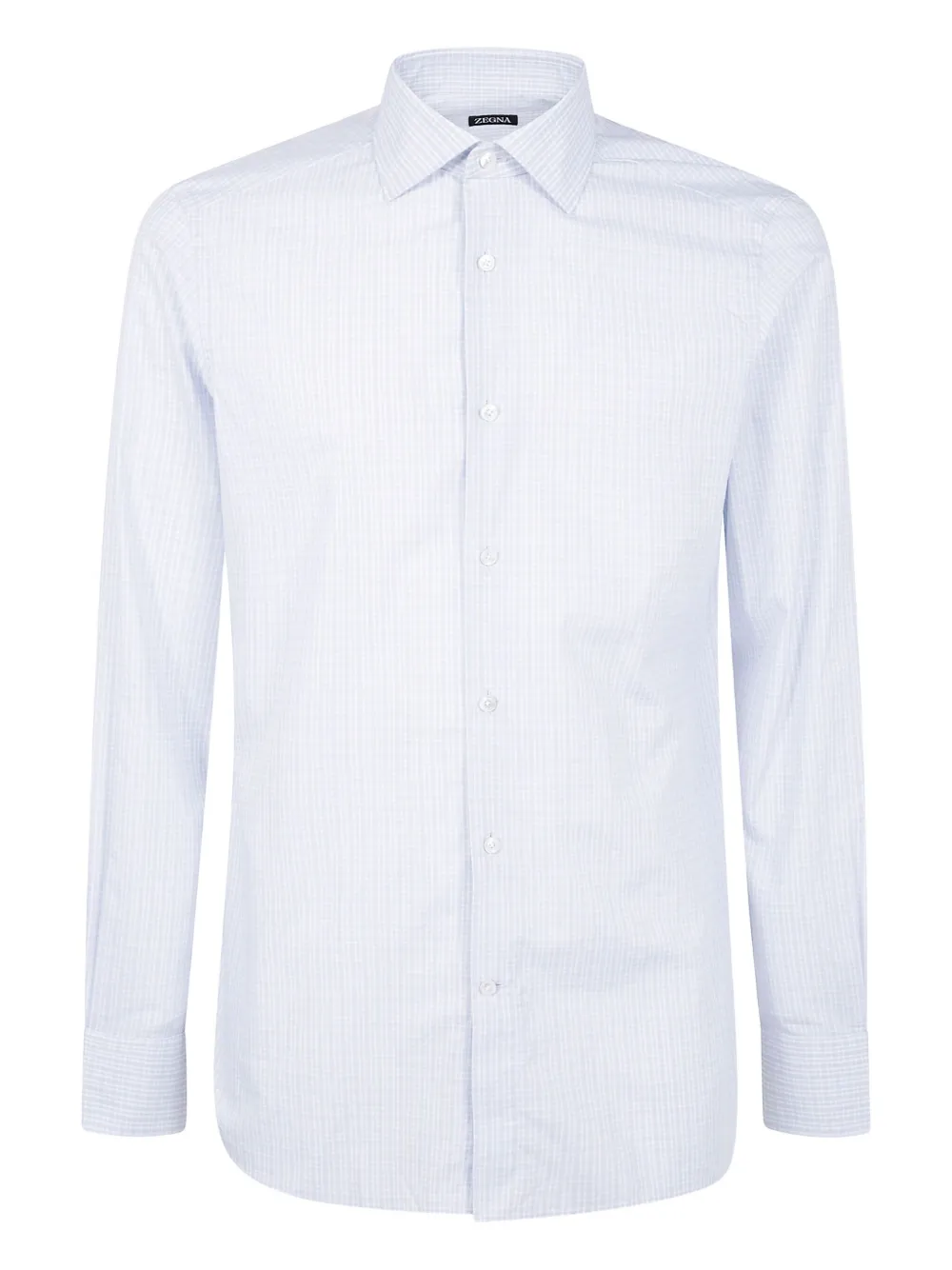 

Клетчатая хлопковая рубашка Zegna, синий