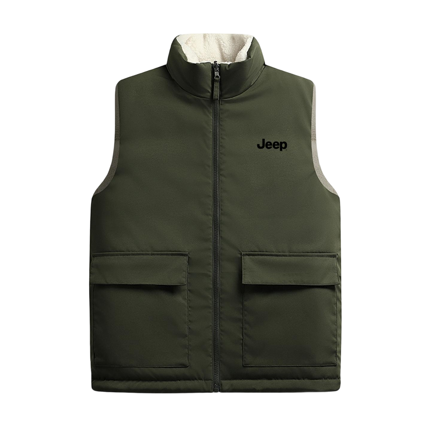 

Пуховик Unisex Stand Collar Moderate Jeep, army зеленый