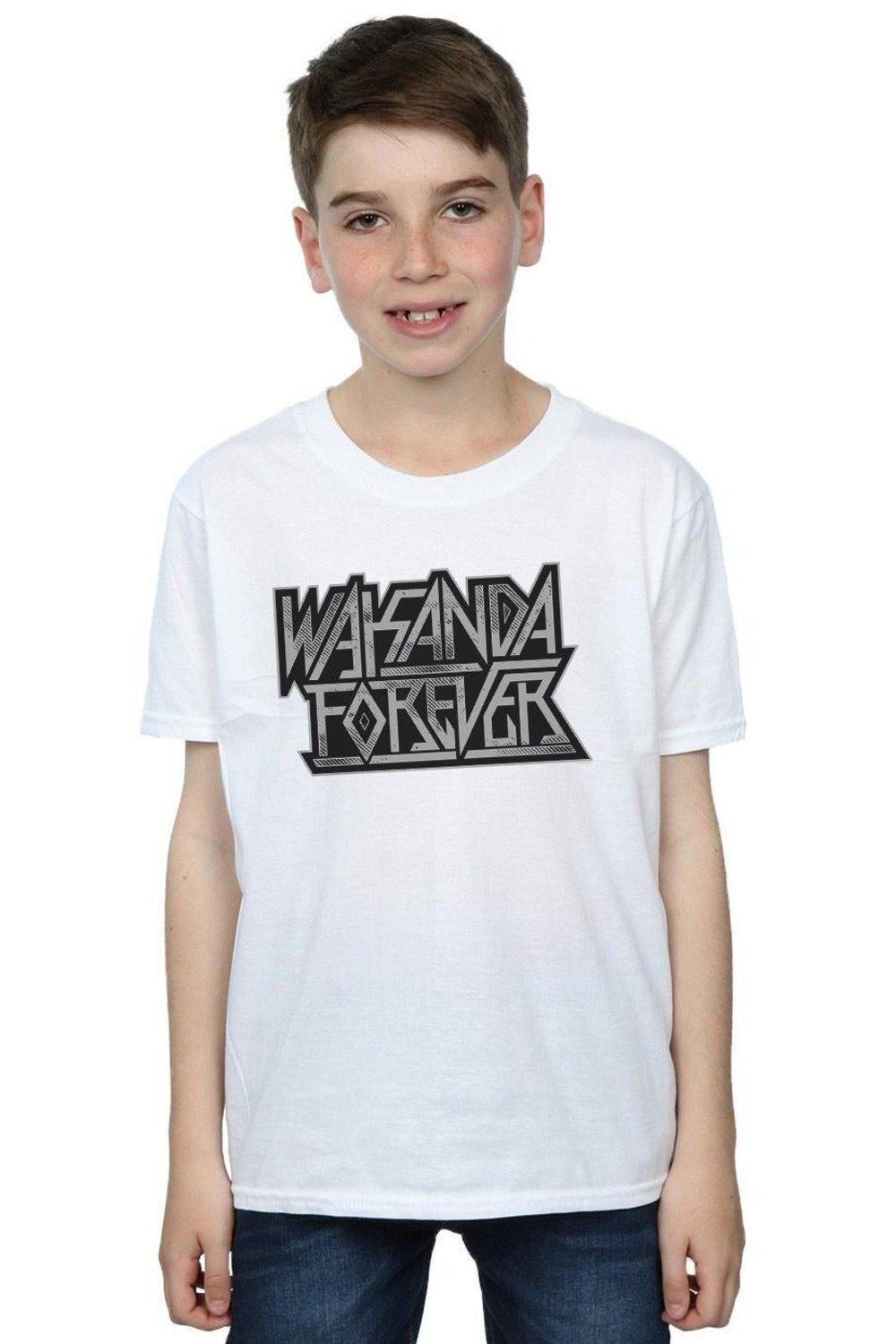 

Футболка с логотипом Wakanda Forever Marvel, белый