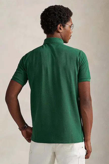 Поло из тонкой эластичной ткани Polo Ralph Lauren, зеленый — фото 2