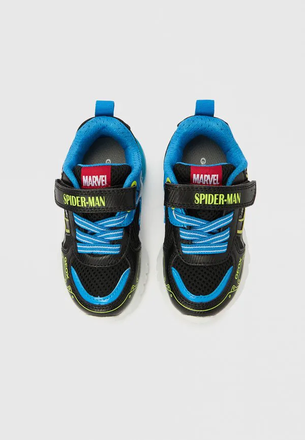 Светящиеся кроссовки marvel spiderman ciberdron boy Geox, Black/Lime — фото 4
