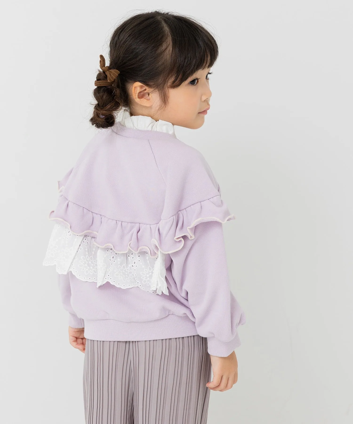 Флисовая толстовка с кружевной оборкой Chil2, Lavender — фото 4