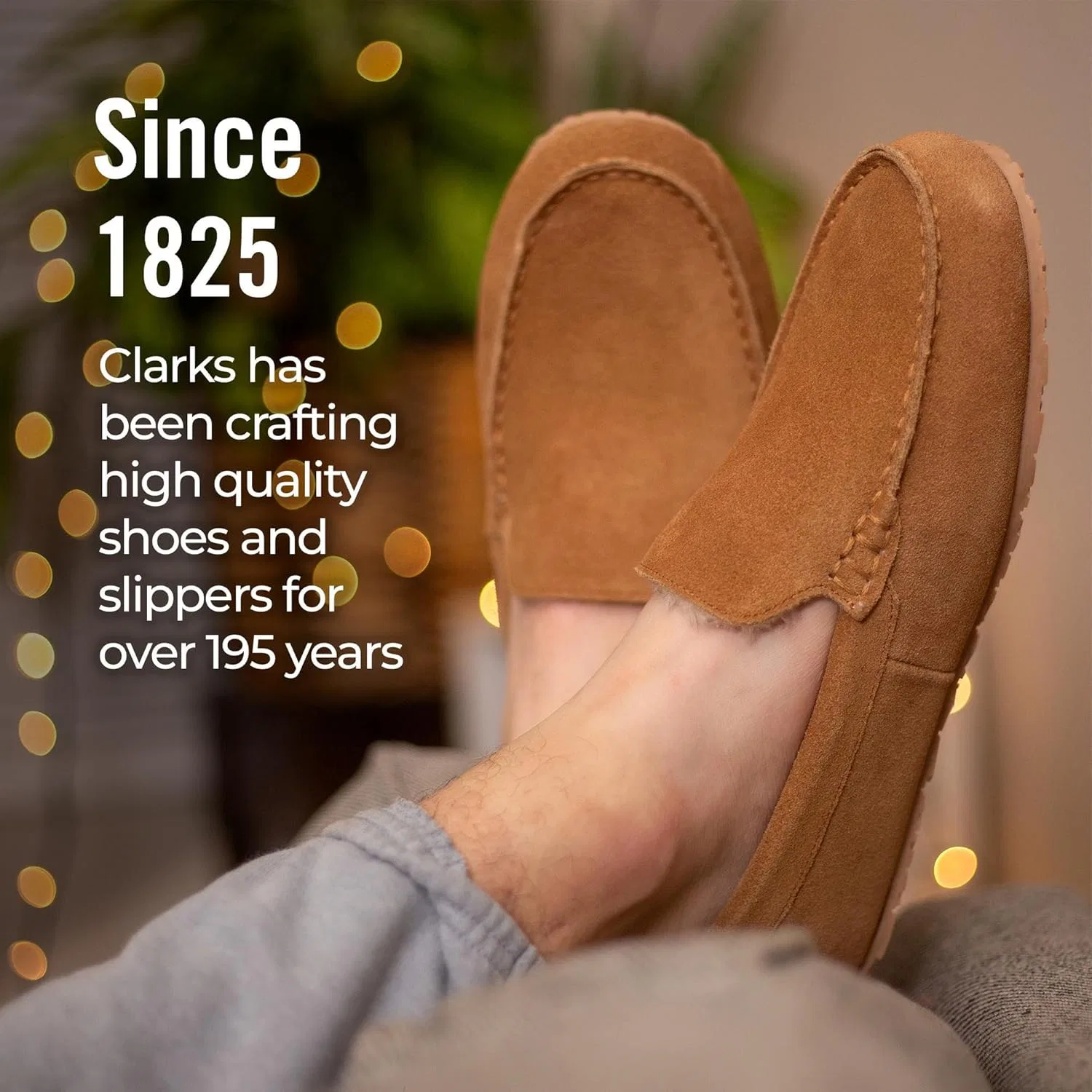 Тапочки с мехом Clarks, коричневый — фото 2