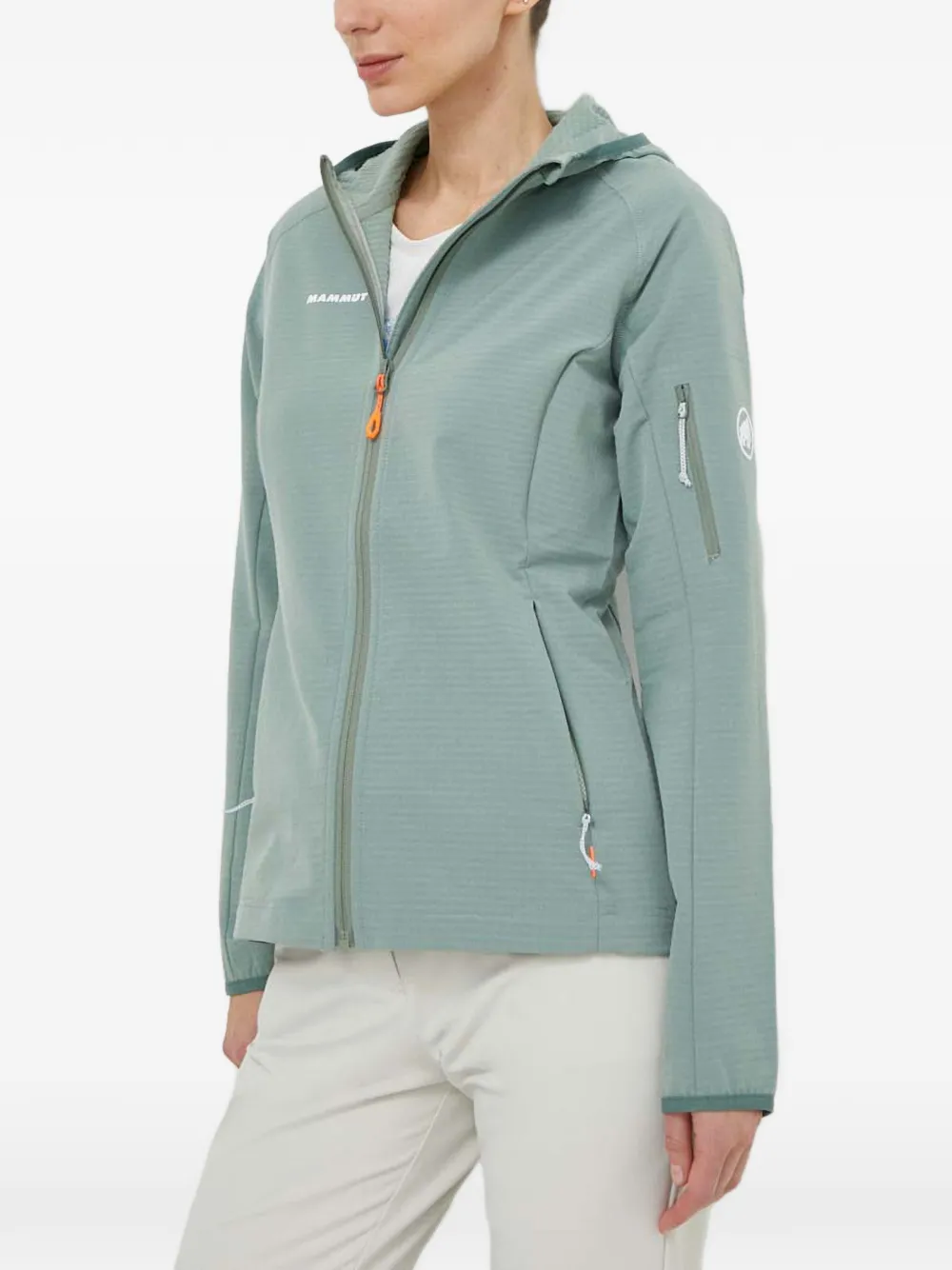 

Толстовка на молнии с капюшоном Mammut, зеленый