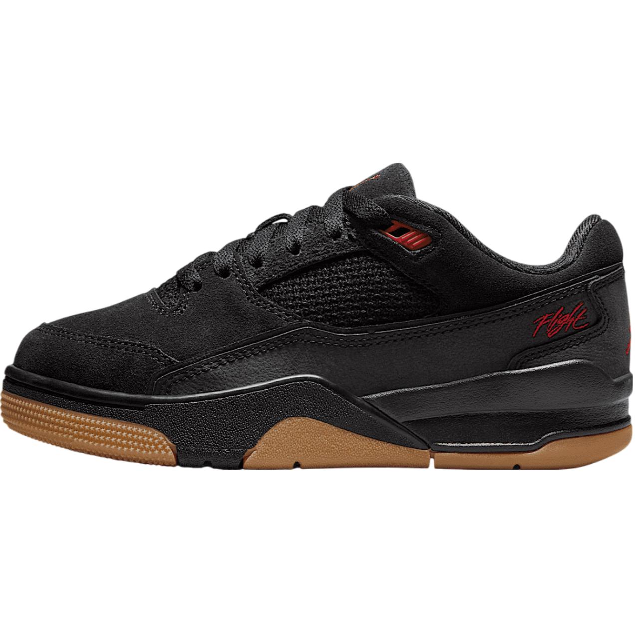 

Jordan FLIGHT COURT Slip Resistant Abrasion Resistant Low top детские баскетбольные кроссовки черный красный для подростков