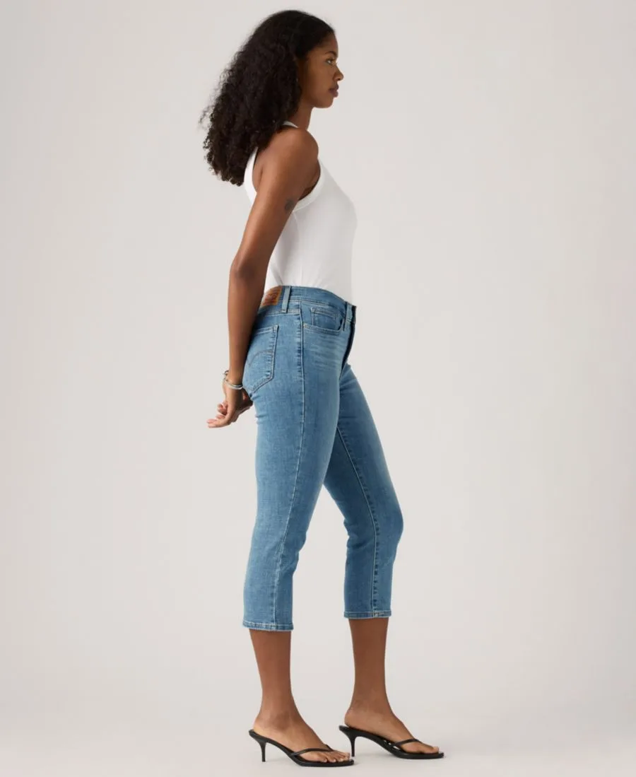 311 Узкие джинсы-капри с завышенной талией и средней посадкой Levi's, Camp Denim — фото 2
