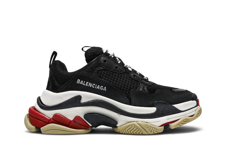 Кроссовки Balenciaga Wmns Triple S Sneaker 'Black Red', черный