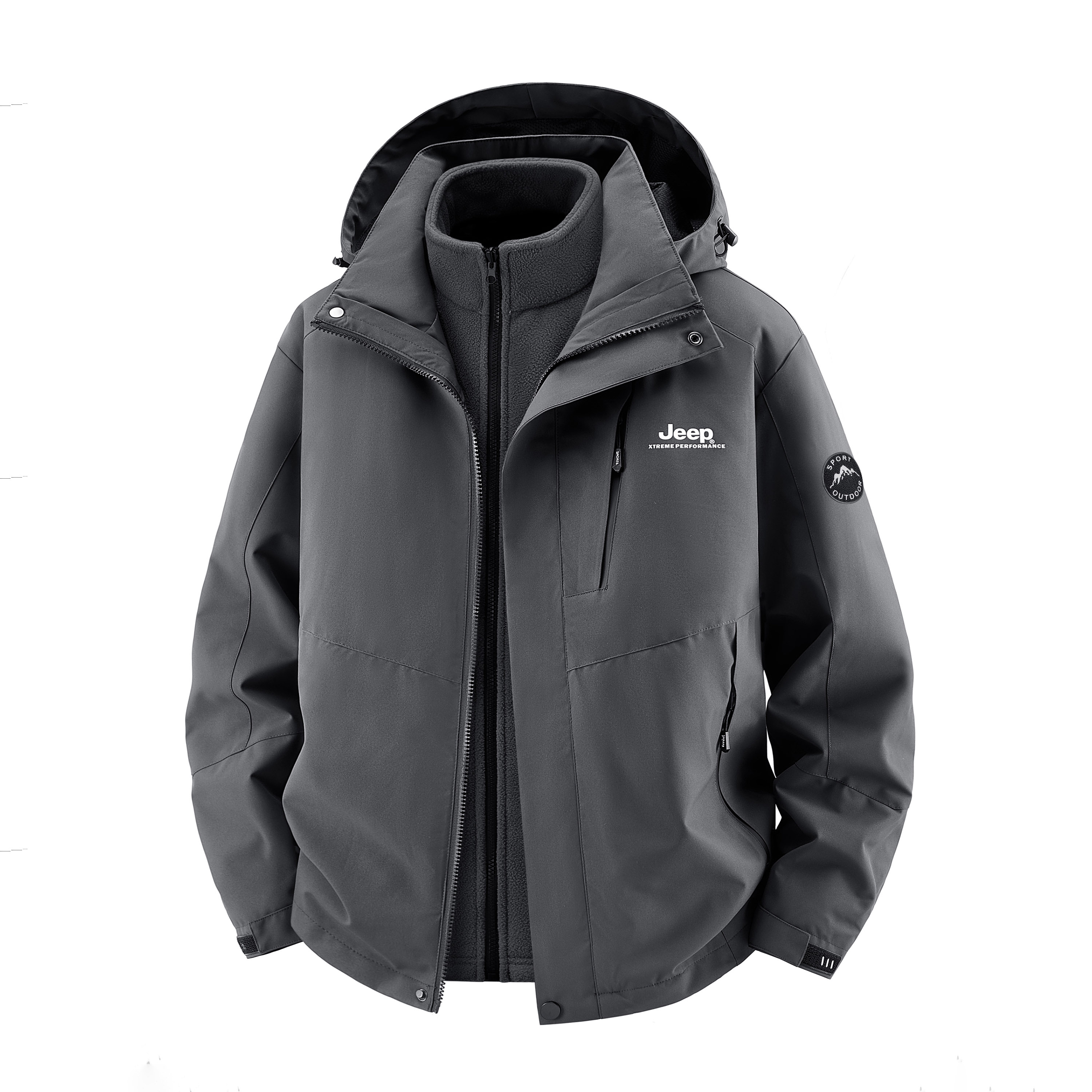 

Куртка Leisure Collection Unisex Jeep, темно-серый (3-in-1 polar fleece)